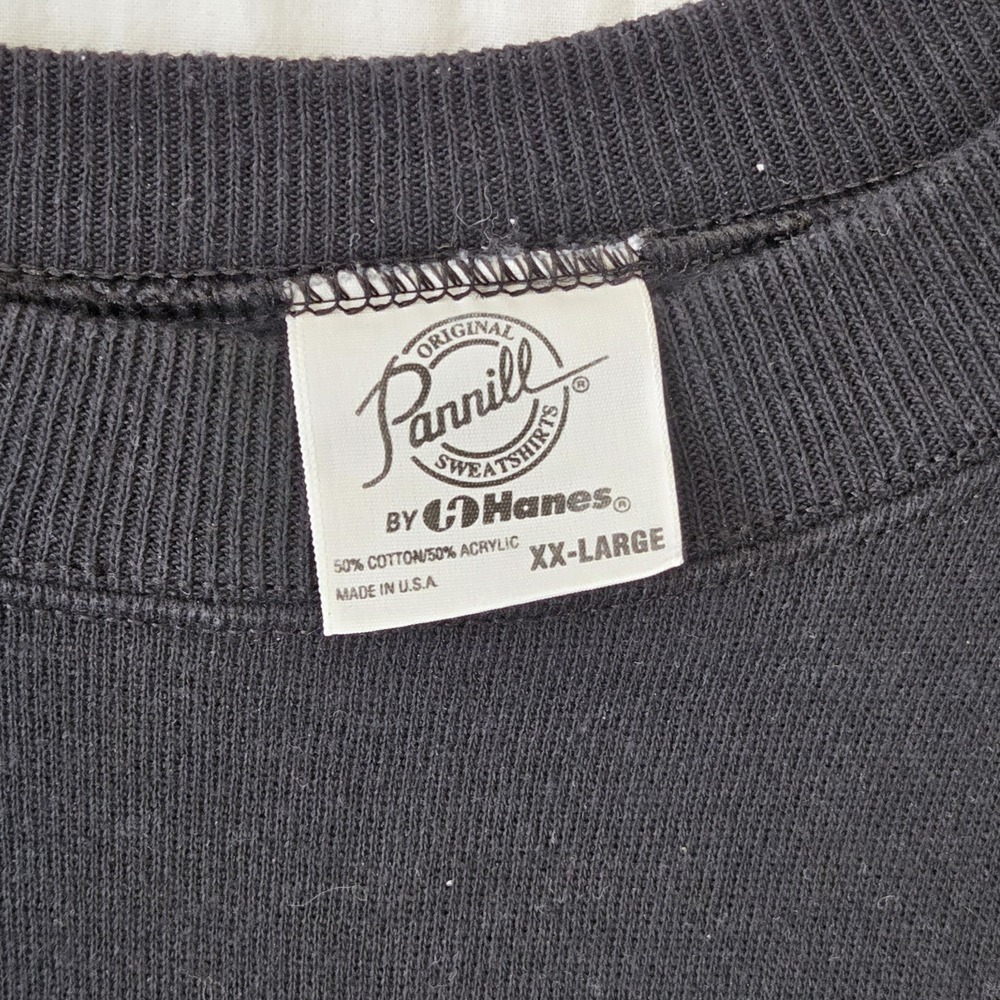 Vintage Christmas Sweatshirt 2XL Black Fleece Crewneck Santa Glitter Holiday - Picture 4 of 9